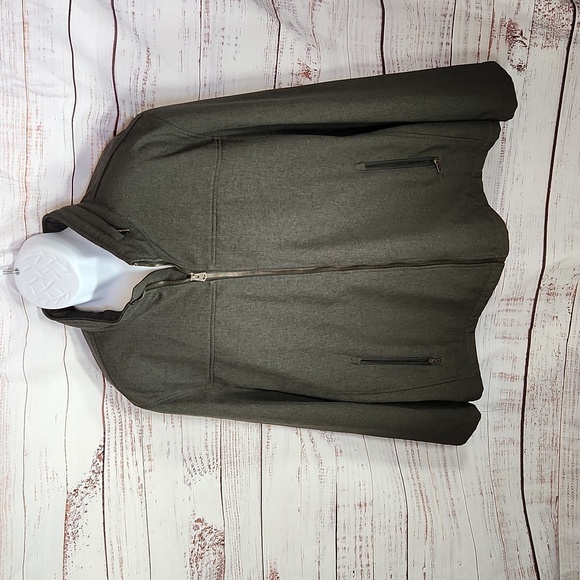 Dockers men's performance soft shell full-zip jacket with zipped hidden hood - Picture 1 of 10